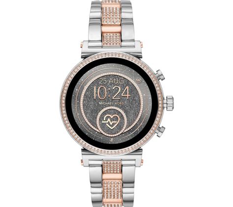 michael kors access sofie 42mm smartwatch silver rose gold